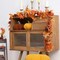 6FT Fall Garland, Fall Maple Leaf Garland Decor with Velvet Pumpkin